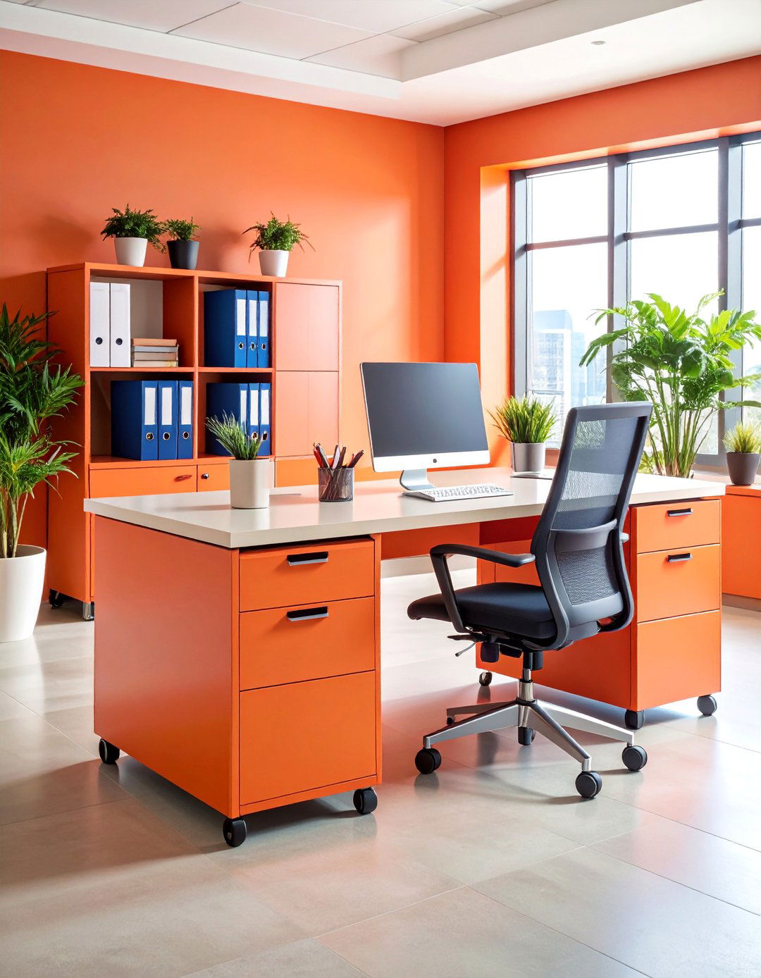 Under Desk Storage Pedestal with Integrated Filing - 25 Office Storage Ideas