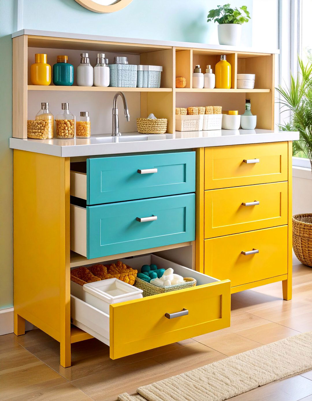 Under Sink Medicine Storage with Pull Out Drawers - 25 Medicine Storage Ideas