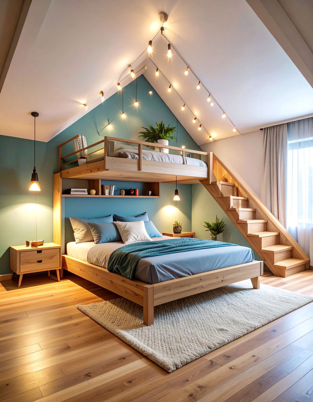 Under Stair Bed Nook with Sloped Ceiling Charm - 25 Bed Nook Ideas