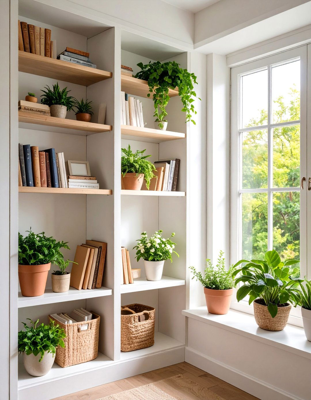 Under Window Storage Shelving - 25 Bedroom Shelving Ideas