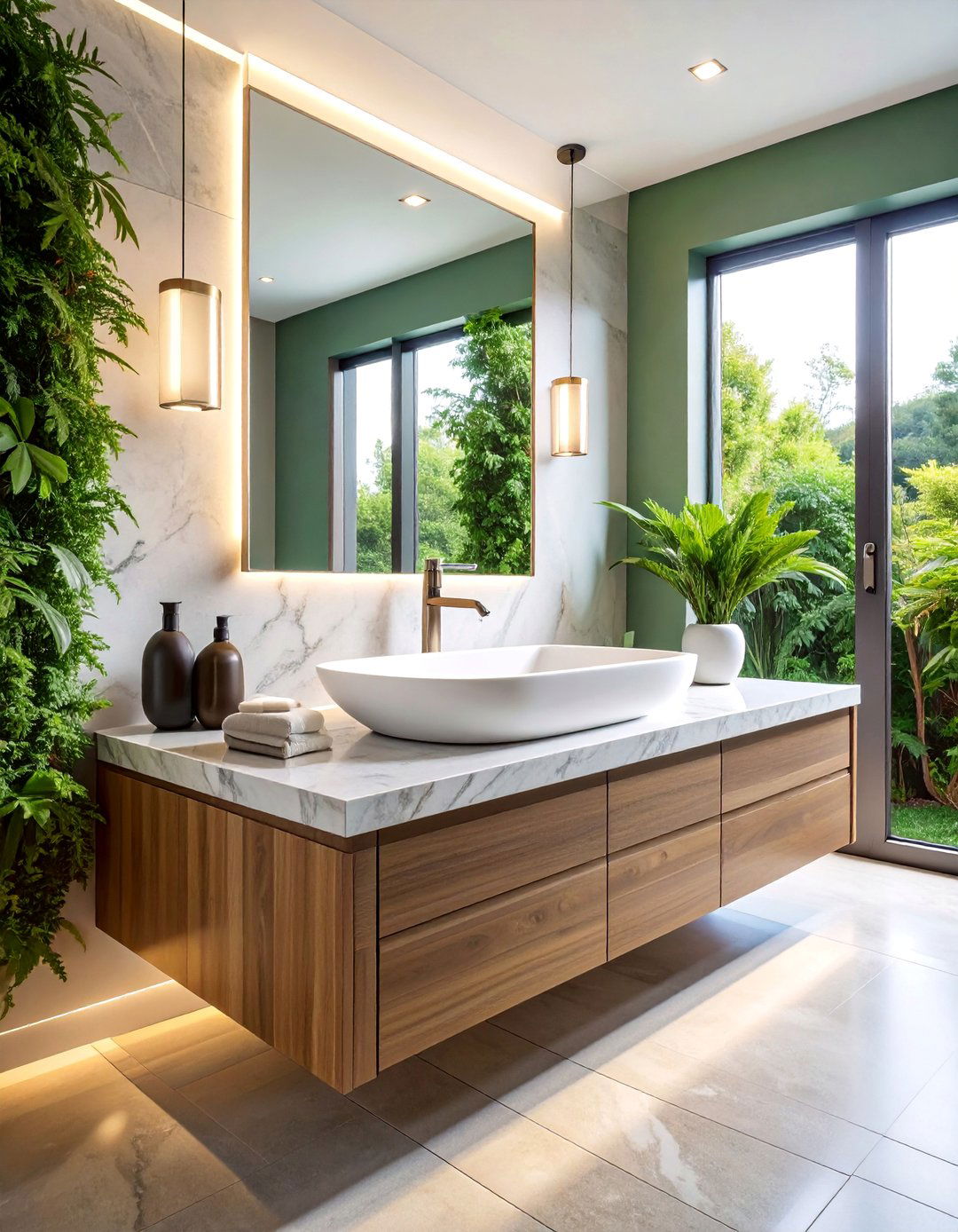 Undermount Sink with Quartz Countertop Extension - 25 Small Bathroom Sink Ideas