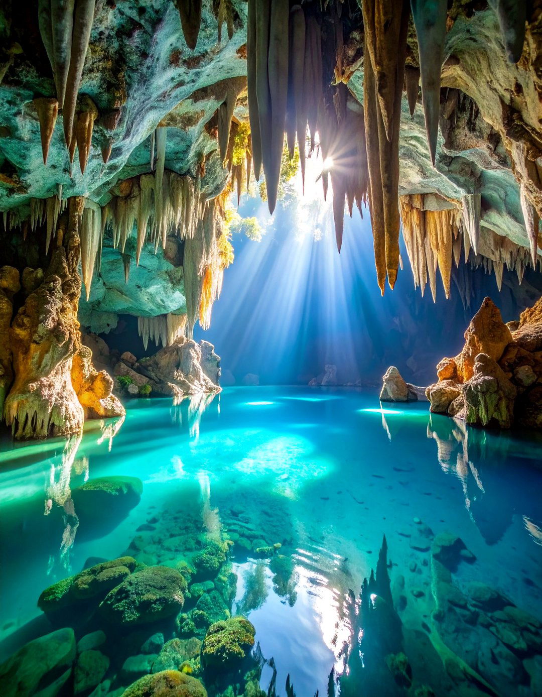 Underwater Cave Adventure Pool Mural - 25 Pool Murals
