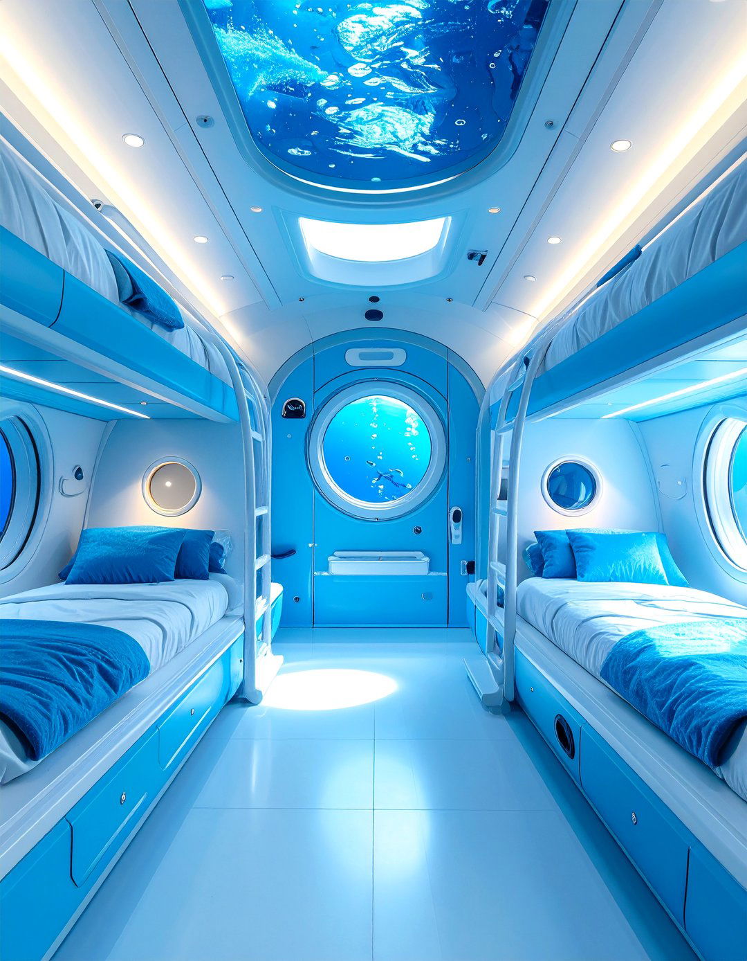 Underwater Ocean Adventure Bunk Room with Aquatic Themes - 25 bunk room ideas