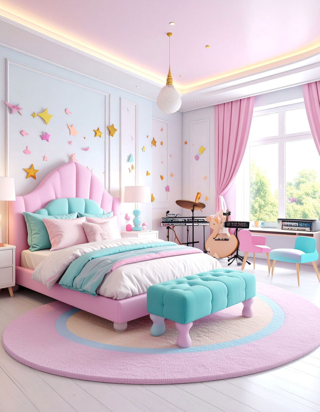 Unicorn Music and Performance Bedroom - 25 Unicorn Bedroom Ideas