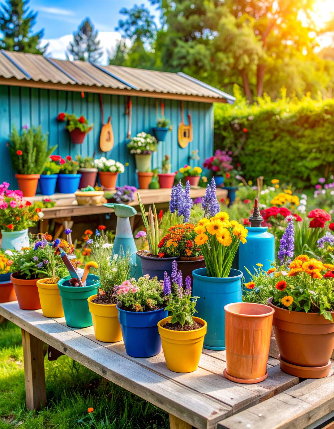 Upcycled Garden Art Gallery - 25 Backyard Ideas on a Budget