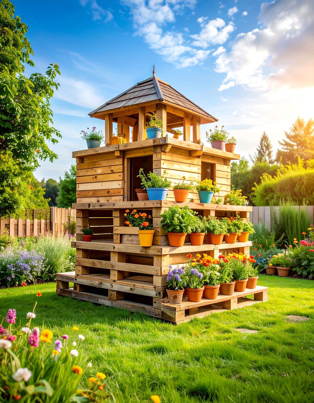 Upcycled Pallet Duck Fortress - 25 Duck House Ideas