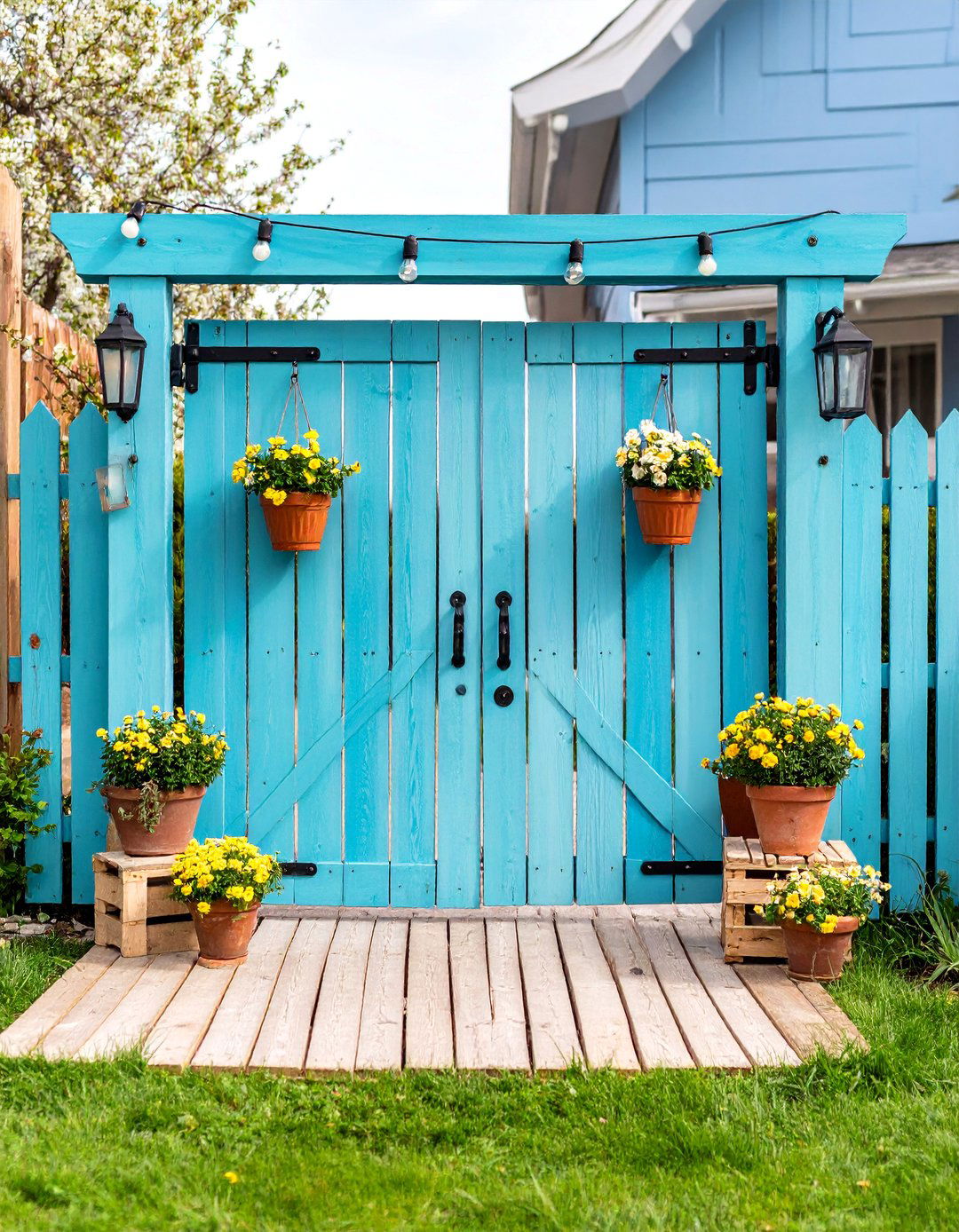 Upcycled Pallet Fence Gate - 25 Fence Gate Ideas