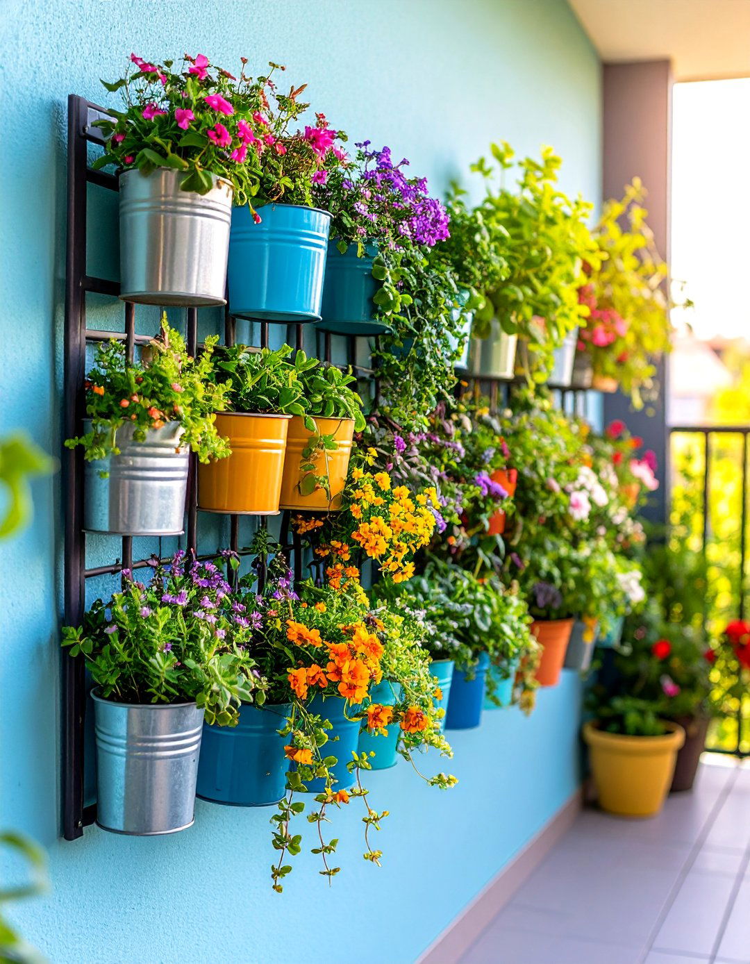 Upcycled Tin Can Vertical Garden - 25 Outdoor Succulent Container Ideas