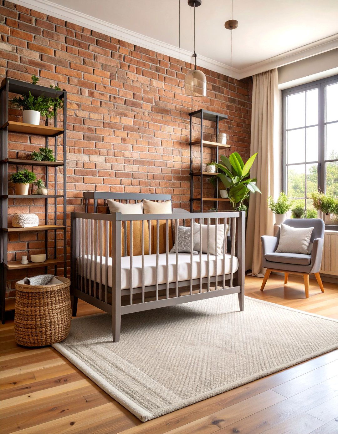 Urban Chic Neutral Nursery with Industrial and Modern Elements - 25 Neutral Nursery Ideas