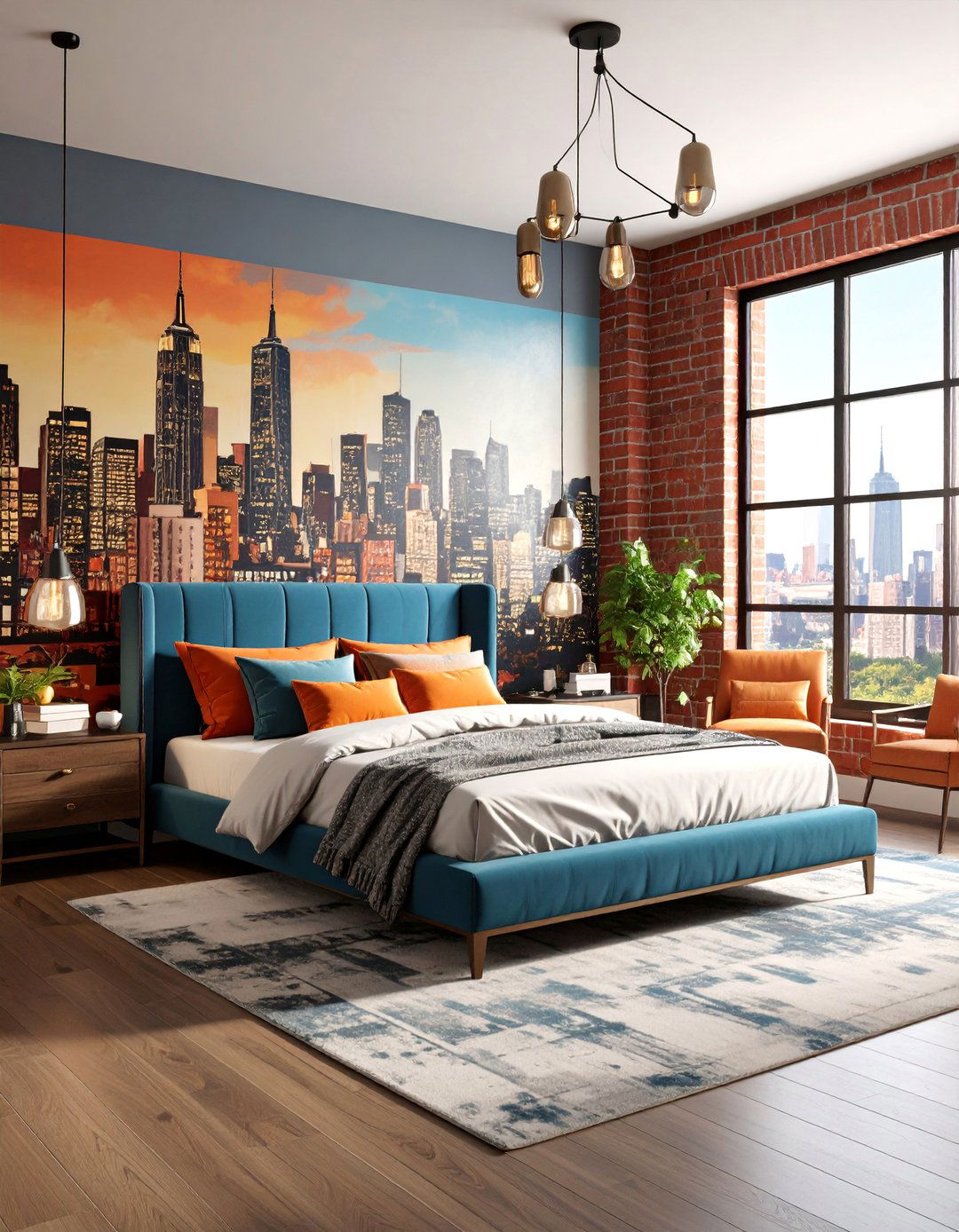 Urban Cityscape Spiderman Room Design - 25 Spiderman Room Decor Ideas
