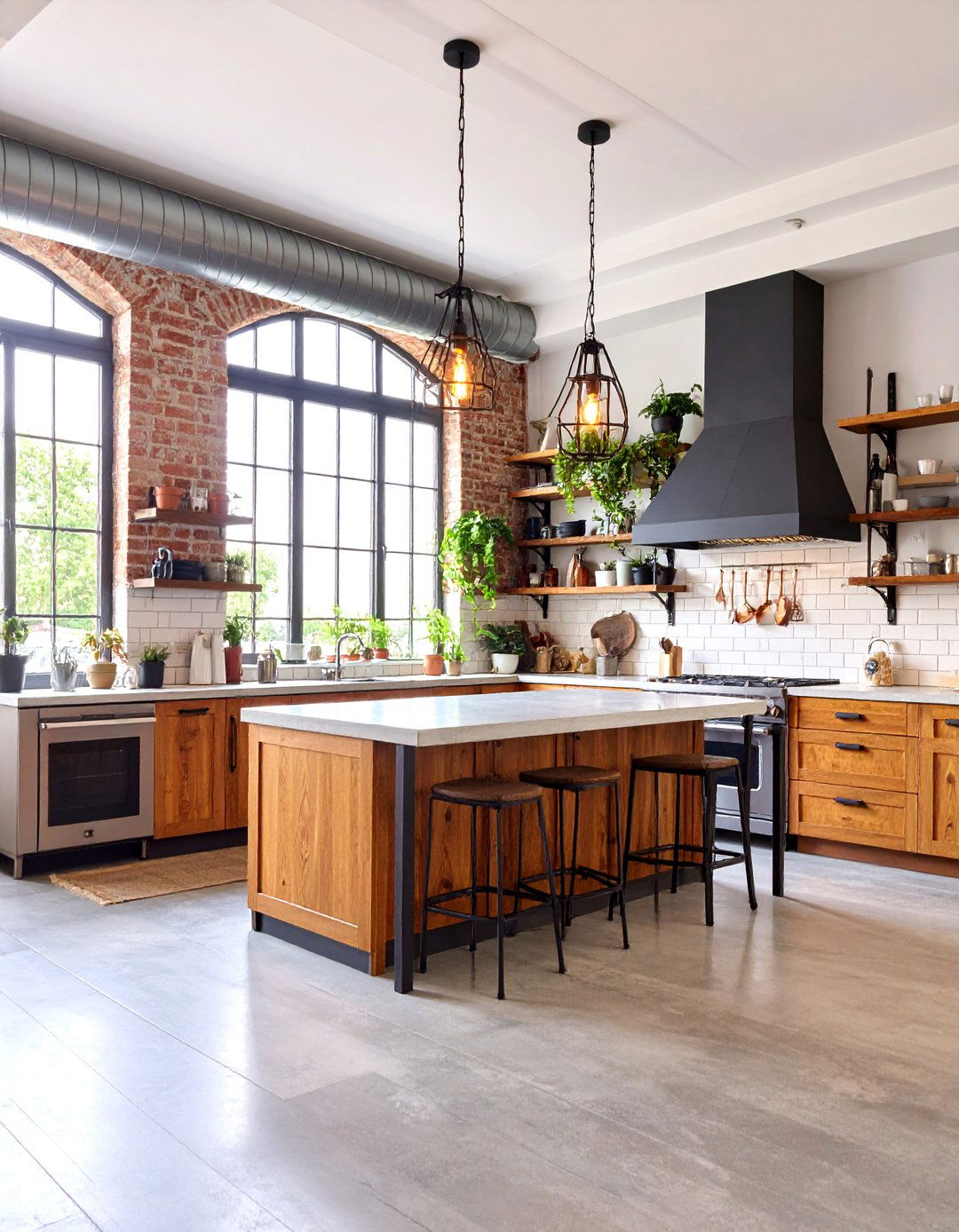Urban Eclectic Kitchen with Loft Style Elements - 25 Eclectic Kitchen Ideas