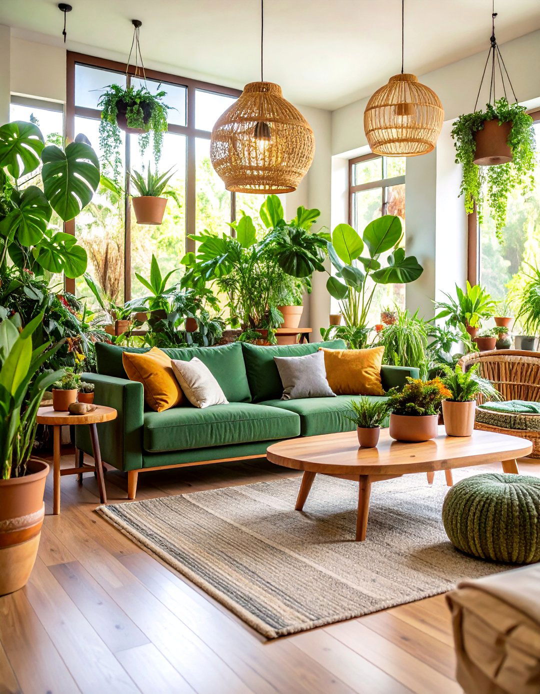 Urban Jungle Plant Forward Style - 25 Earthy Living Room Decor Ideas