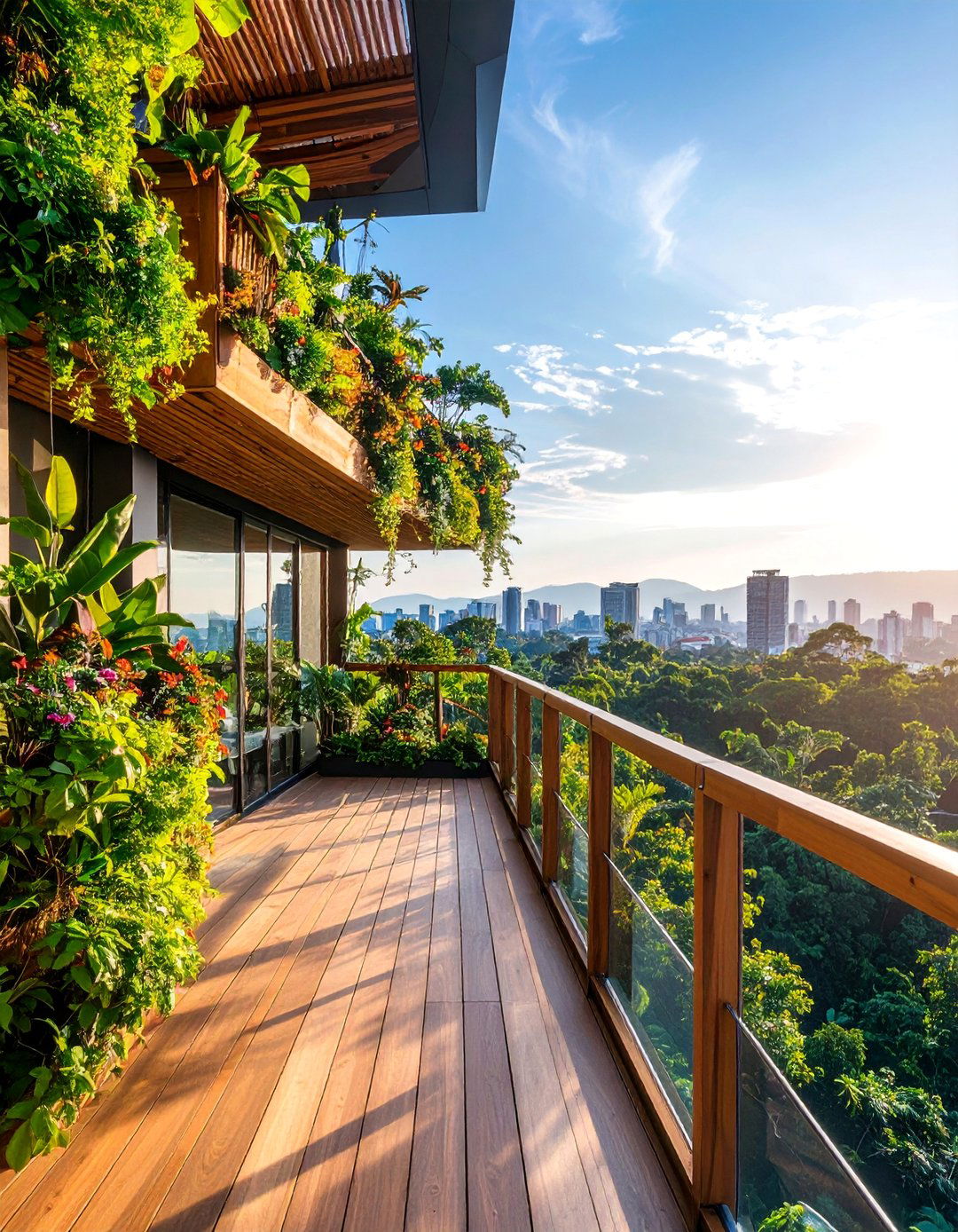 Urban Jungle Vertical Garden - 25 Penthouse Balcony Ideas