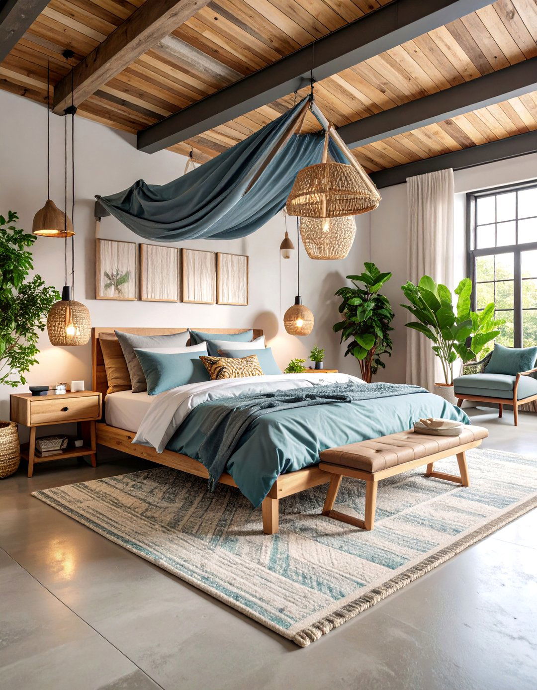 Urban Loft Bedroom with High Ceilings - 25 Men's Bedroom Ideas