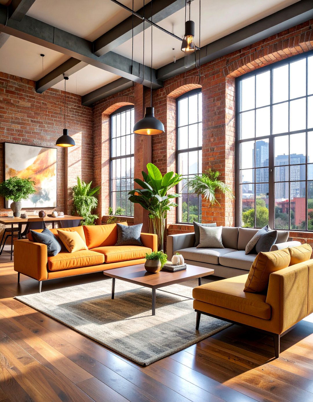 Urban Loft Living Room with City Sophistication - 25 Man Cave Living Room Ideas