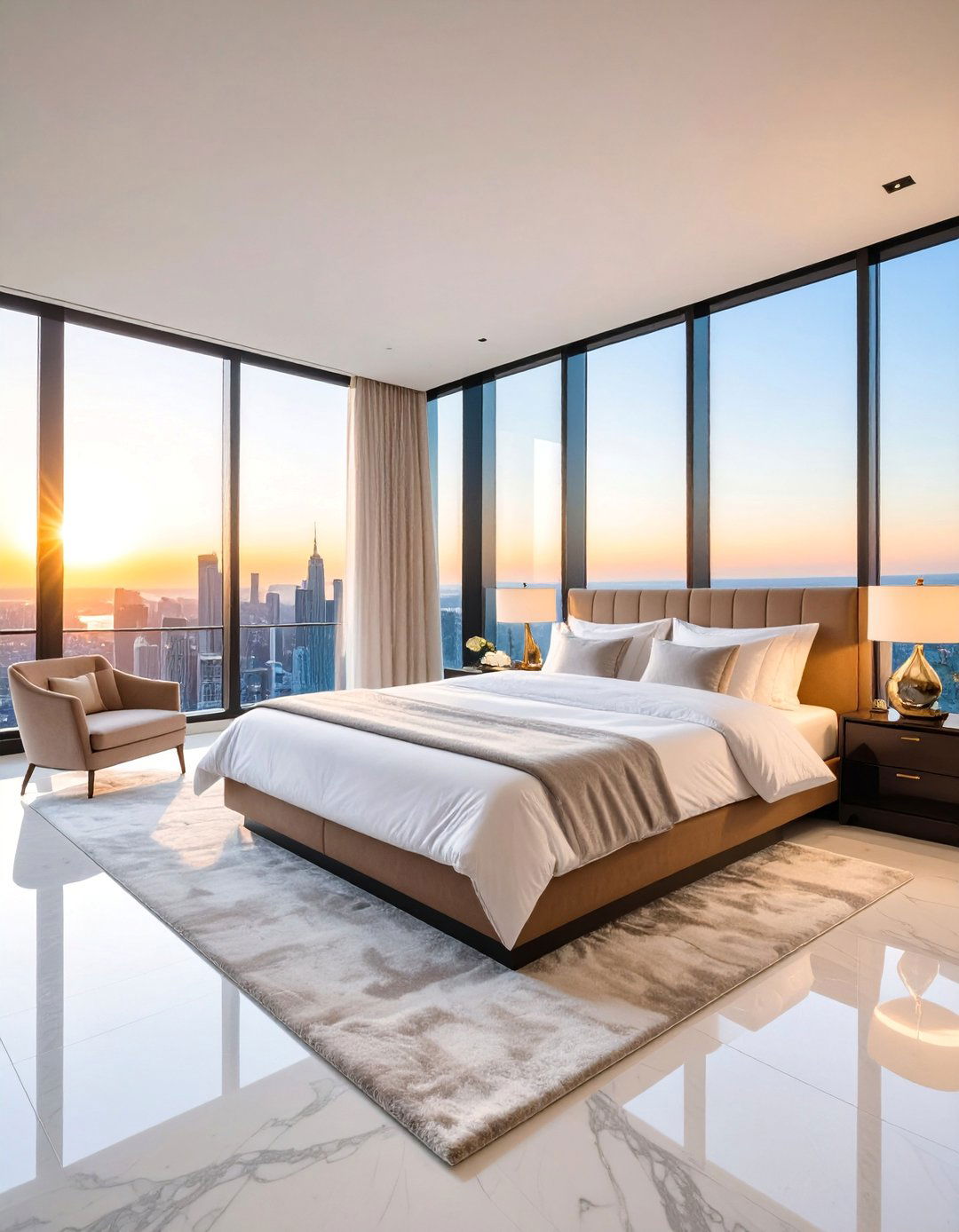 Urban Penthouse Glam - 25 Bedroom Design Ideas
