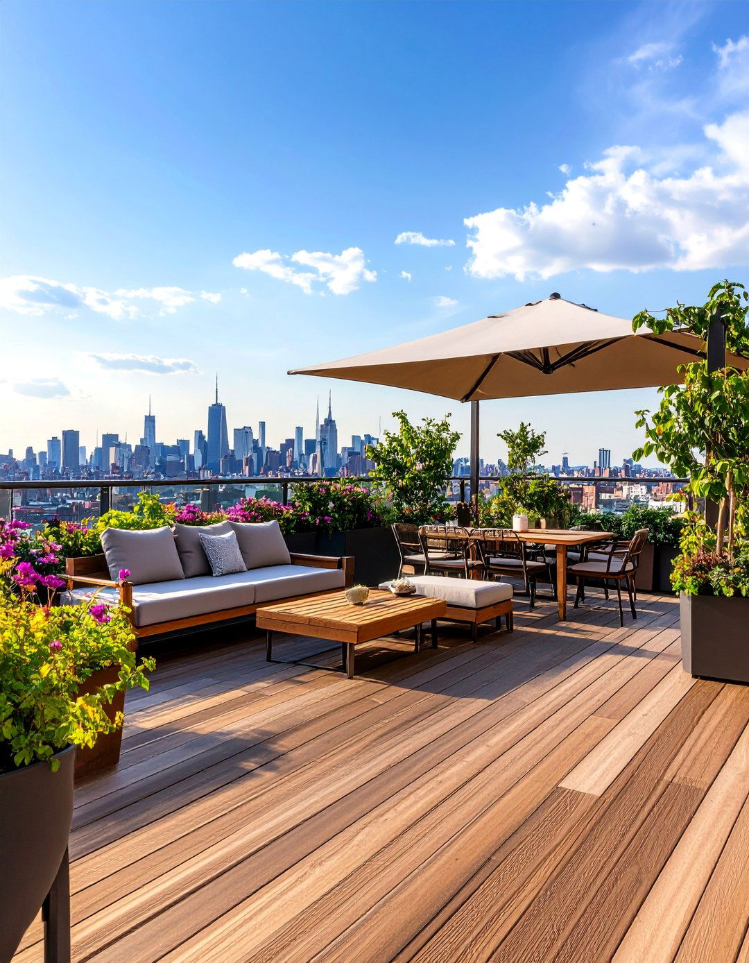 Urban Rooftop Deck with Wind Resistant Features - 25 Deck Decorating Ideas