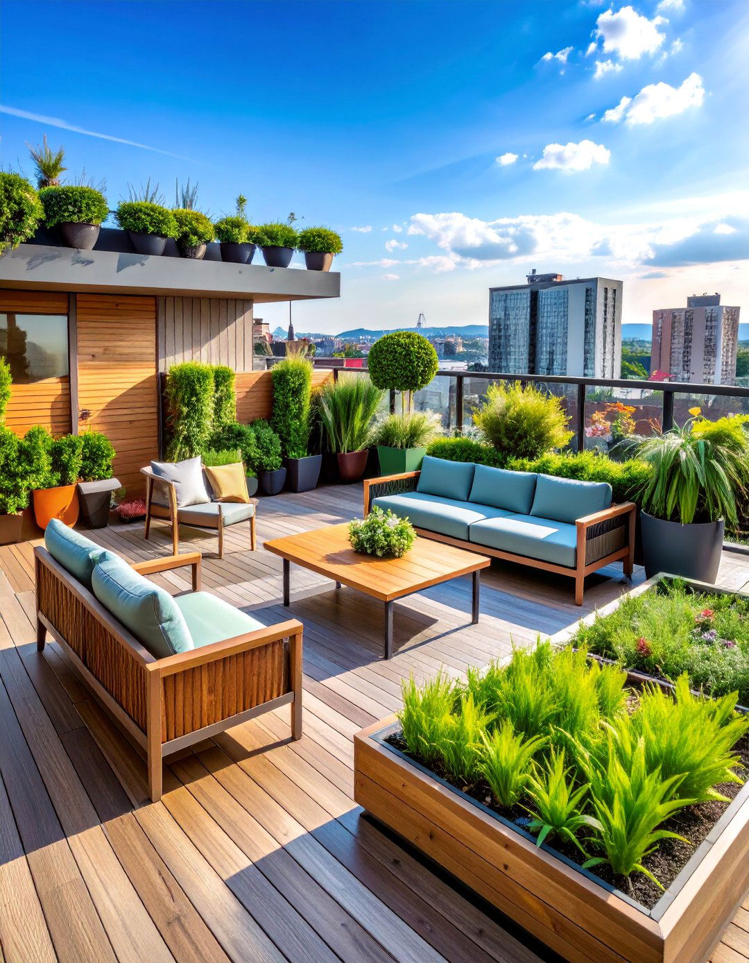 Urban Rooftop Garden Townhouse Patio - 25 townhouse patio ideas