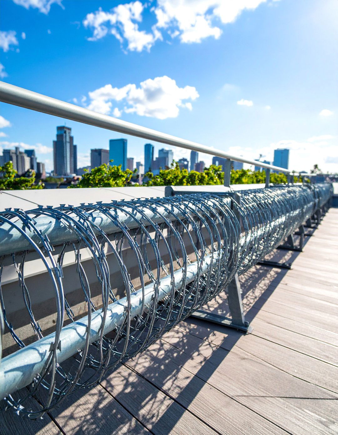 Urban Rooftop Hog Wire Barrier System - 25 Hog Wire Deck Railing Ideas