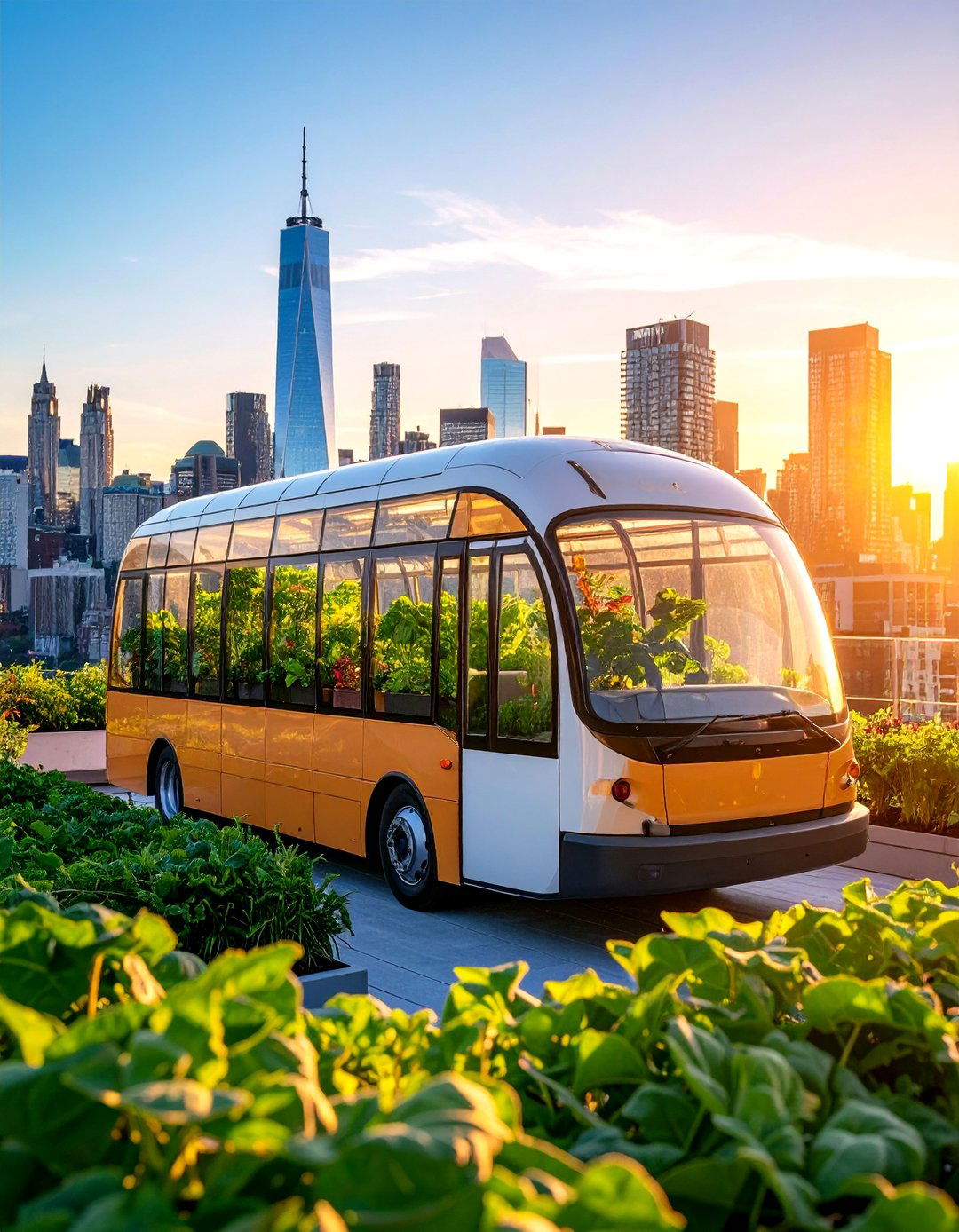 Urban Rooftop School Bus Greenhouse - 25 School Bus Greenhouse Ideas