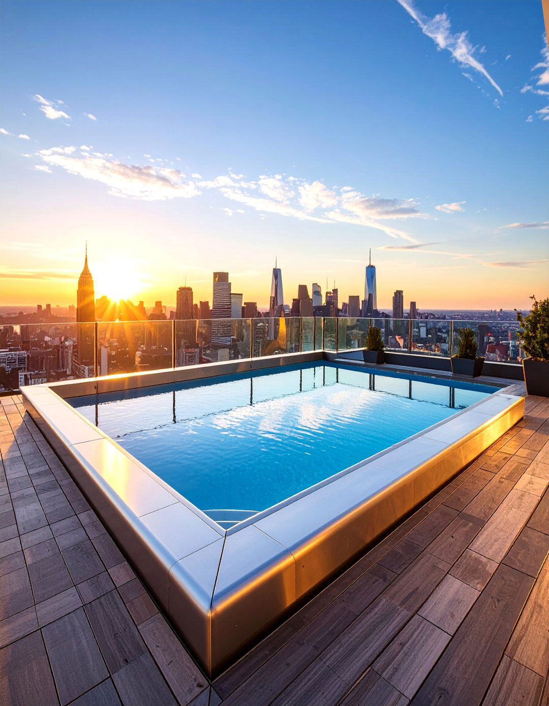 Urban Rooftop Semi Inground Pool - 25 Semi Inground Pool Ideas