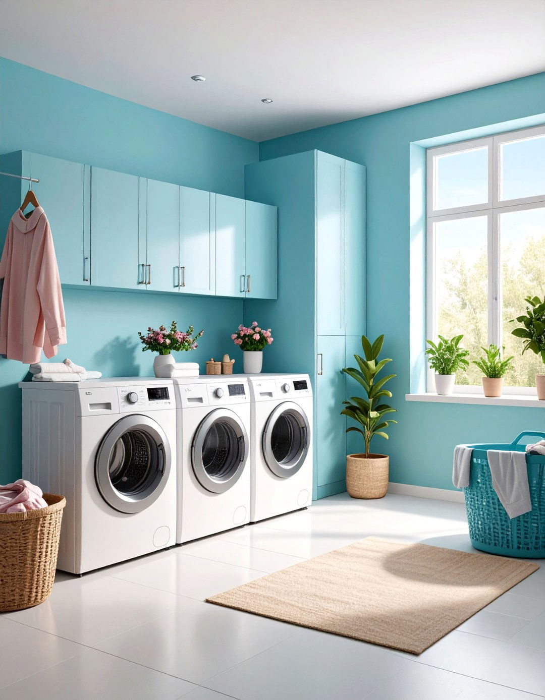Utility Room with Built in Drying Rack Systems - 25 Small Utility Room Ideas