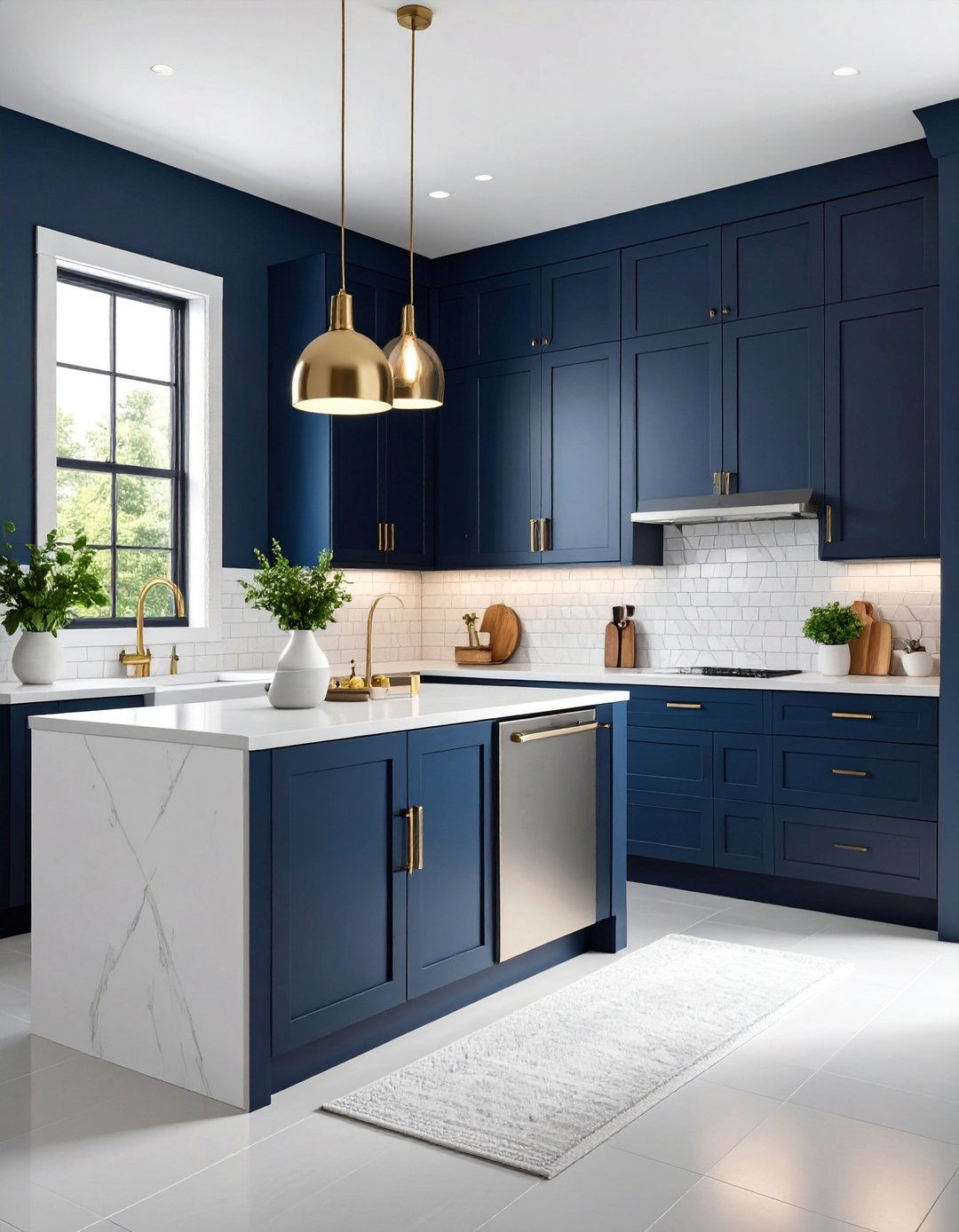 Utility Room with Dark Accent Colors and Dramatic Lighting - 25 Small Utility Room Ideas