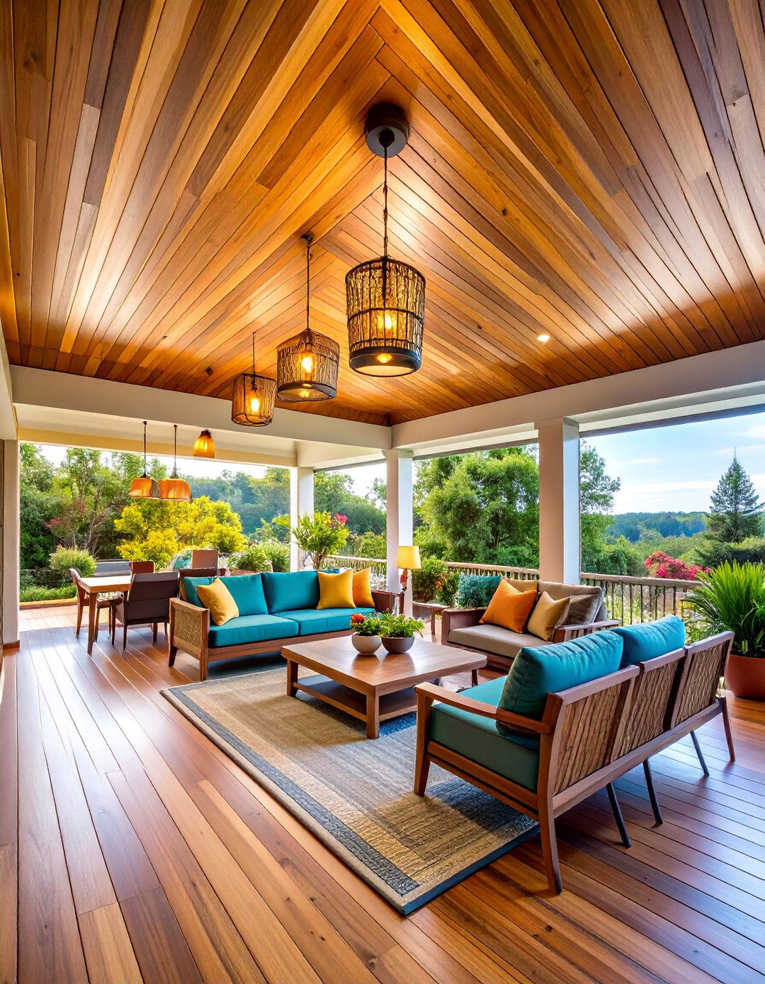 V Groove Vinyl Plank Ceiling - 25 Vinyl Porch Ceiling Ideas
