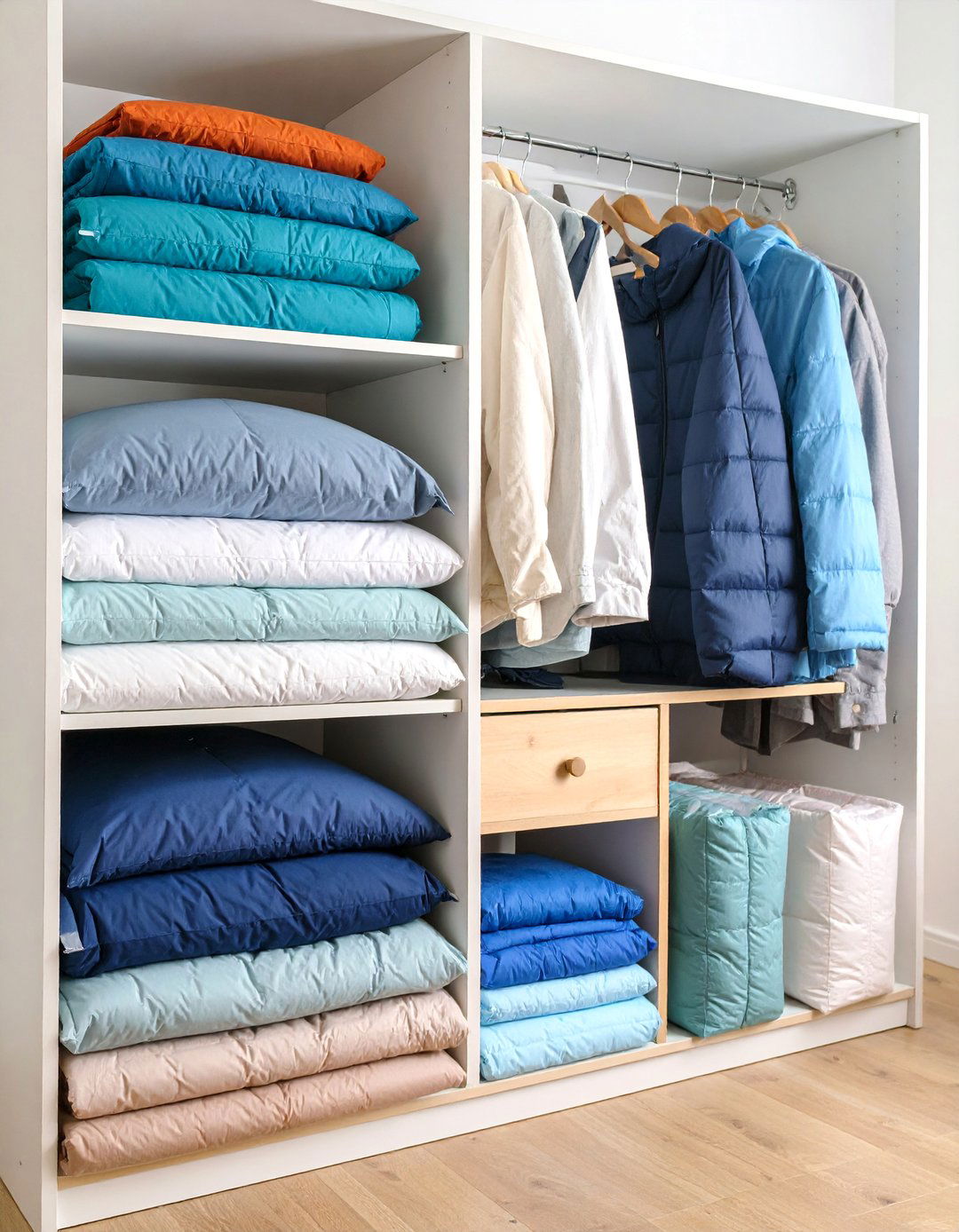 Vacuum Sealed Bag Storage for Seasonal Items - 25 Linen Closet Organization Ideas