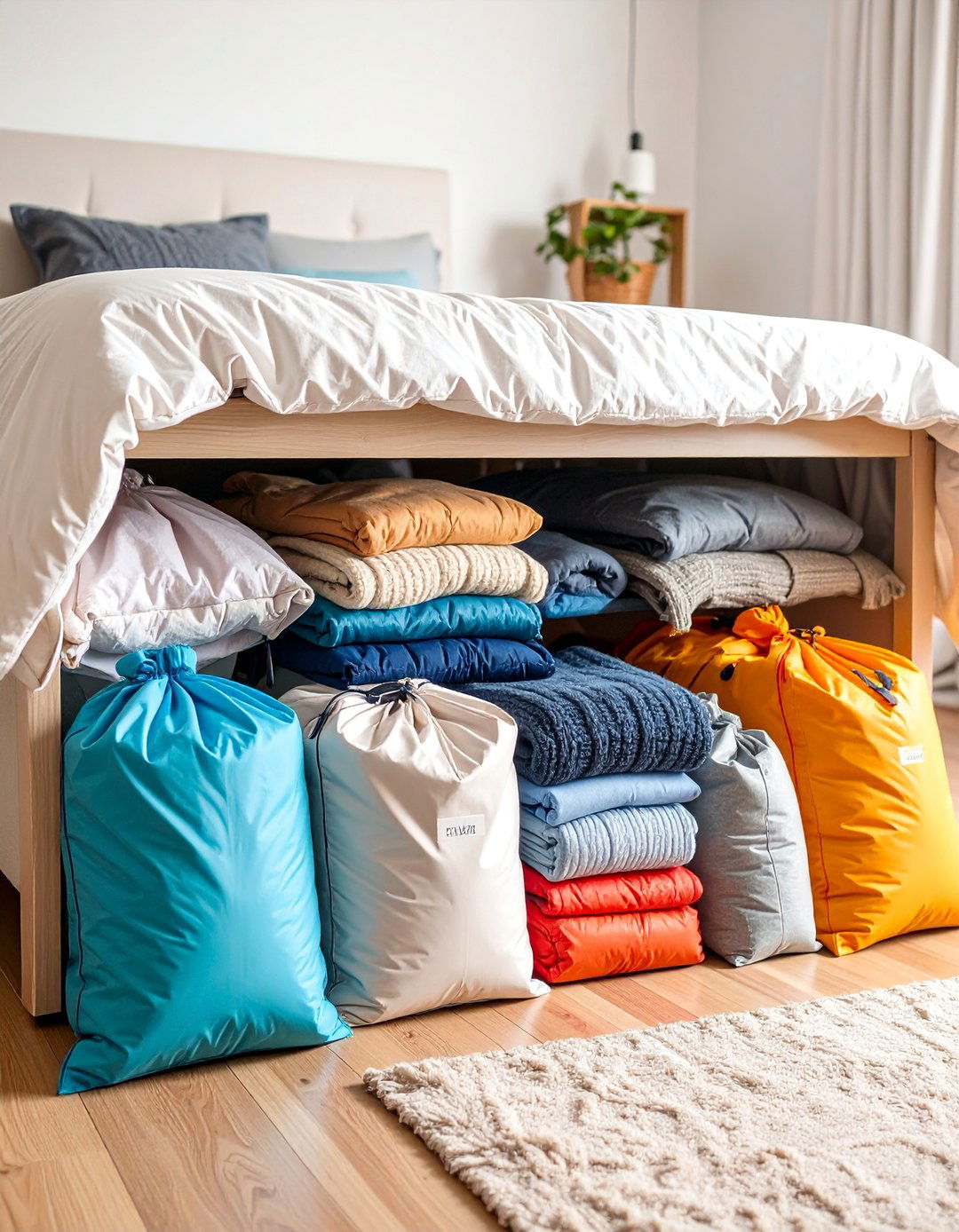 Vacuum Sealed Under Bed Storage Solution - 25 sweater storage ideas