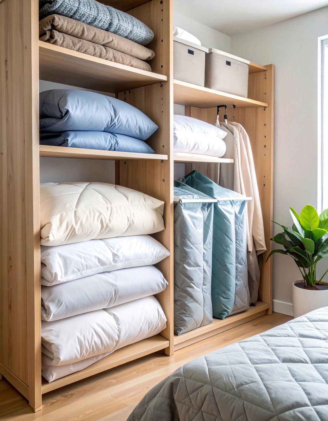 Vacuum Storage Bags for Maximum Compression - 25 Comforter Storage Ideas
