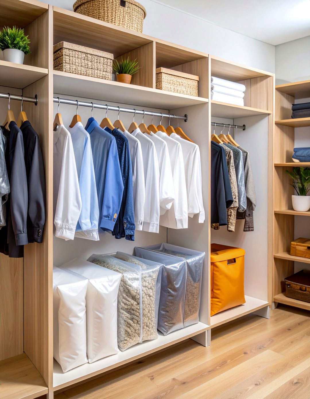 Vacuum Storage Bags for Seasonal Clothing - 25 Clothes Storage Ideas