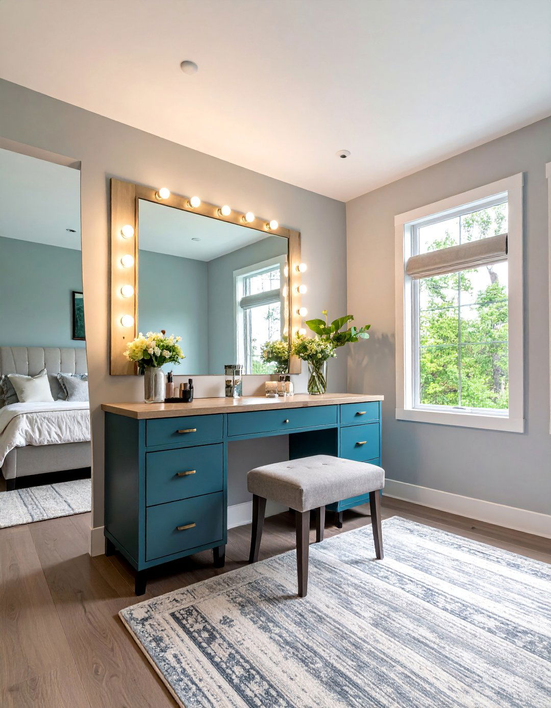 Vanity Dressing Area with Mirror and Lighting - 25 Alcove Ideas