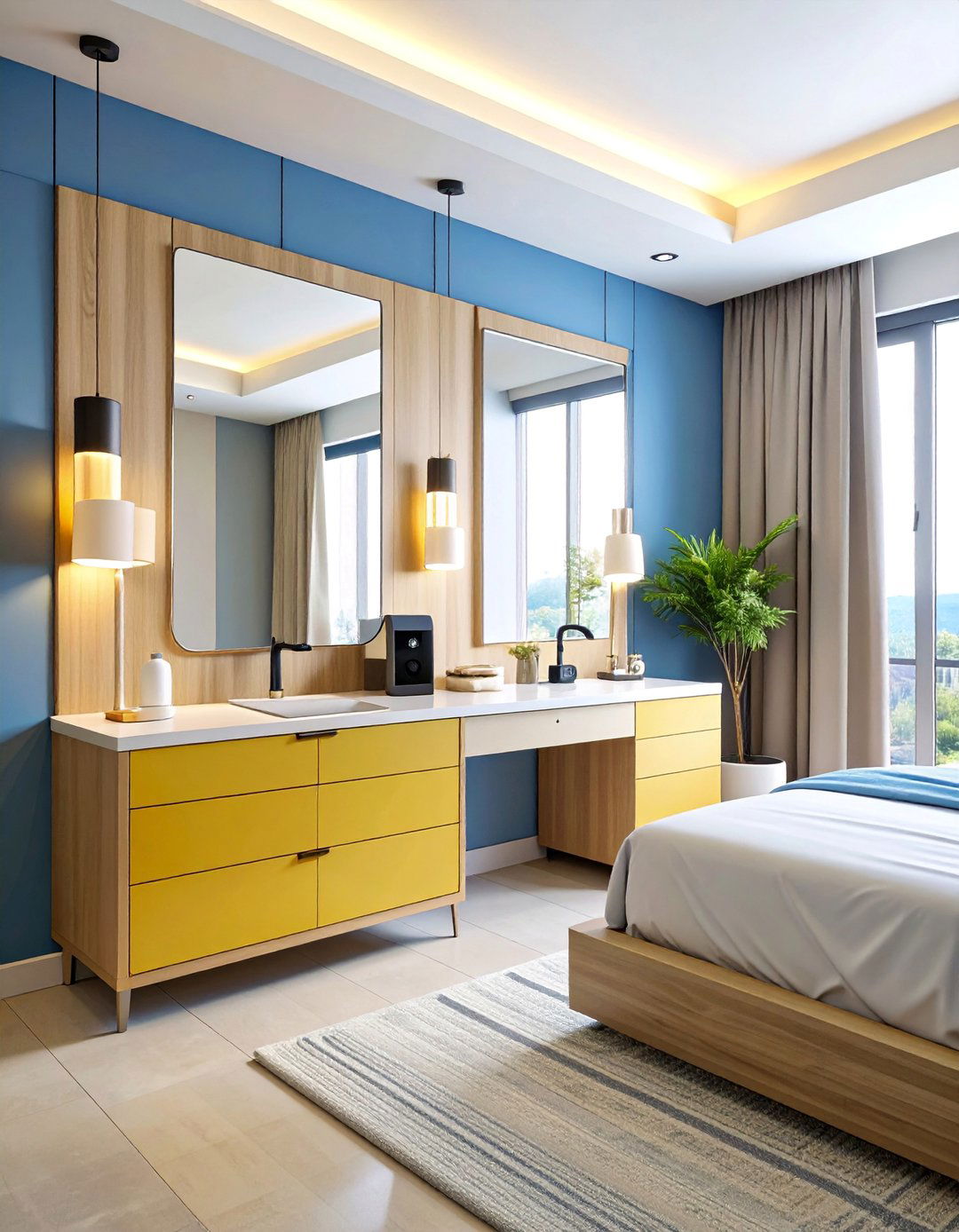 Vanity with Smart Technology Integration - 25 Bedroom Vanity Ideas