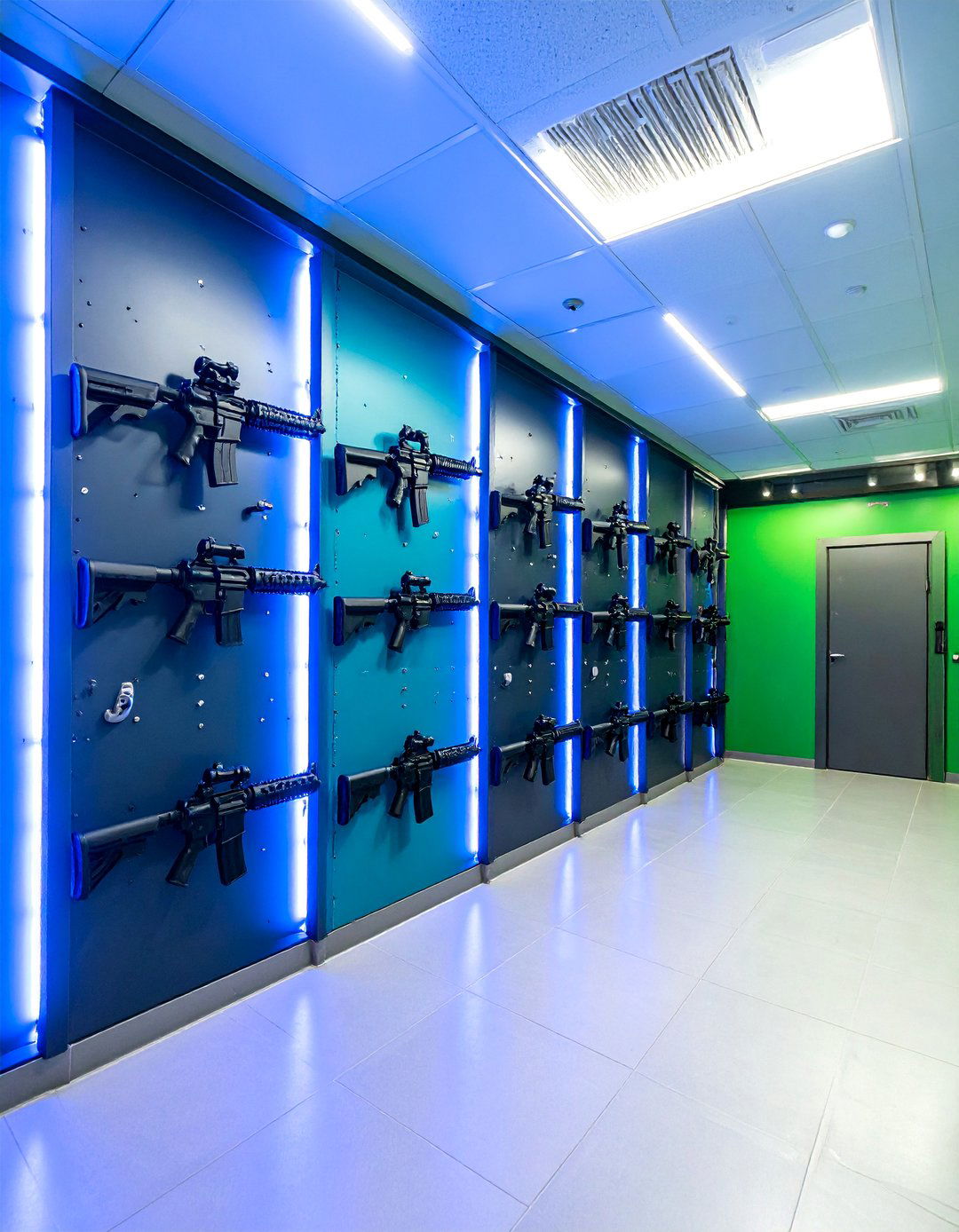 Vault Room Gun Wall System - 25 Gun Wall Ideas
