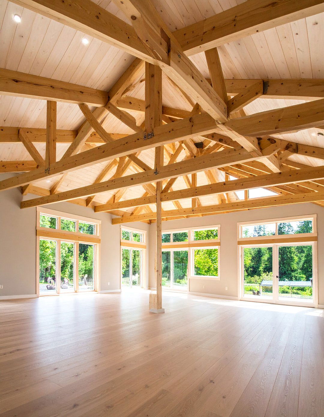 Vaulted Ceiling with Exposed Structural Beams - 25 Ceiling Trim Ideas