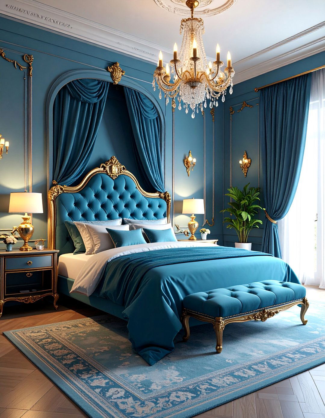 Velvet Luxury Gothic Bedroom with Rich Textures - 25 Gothic Bedroom Ideas