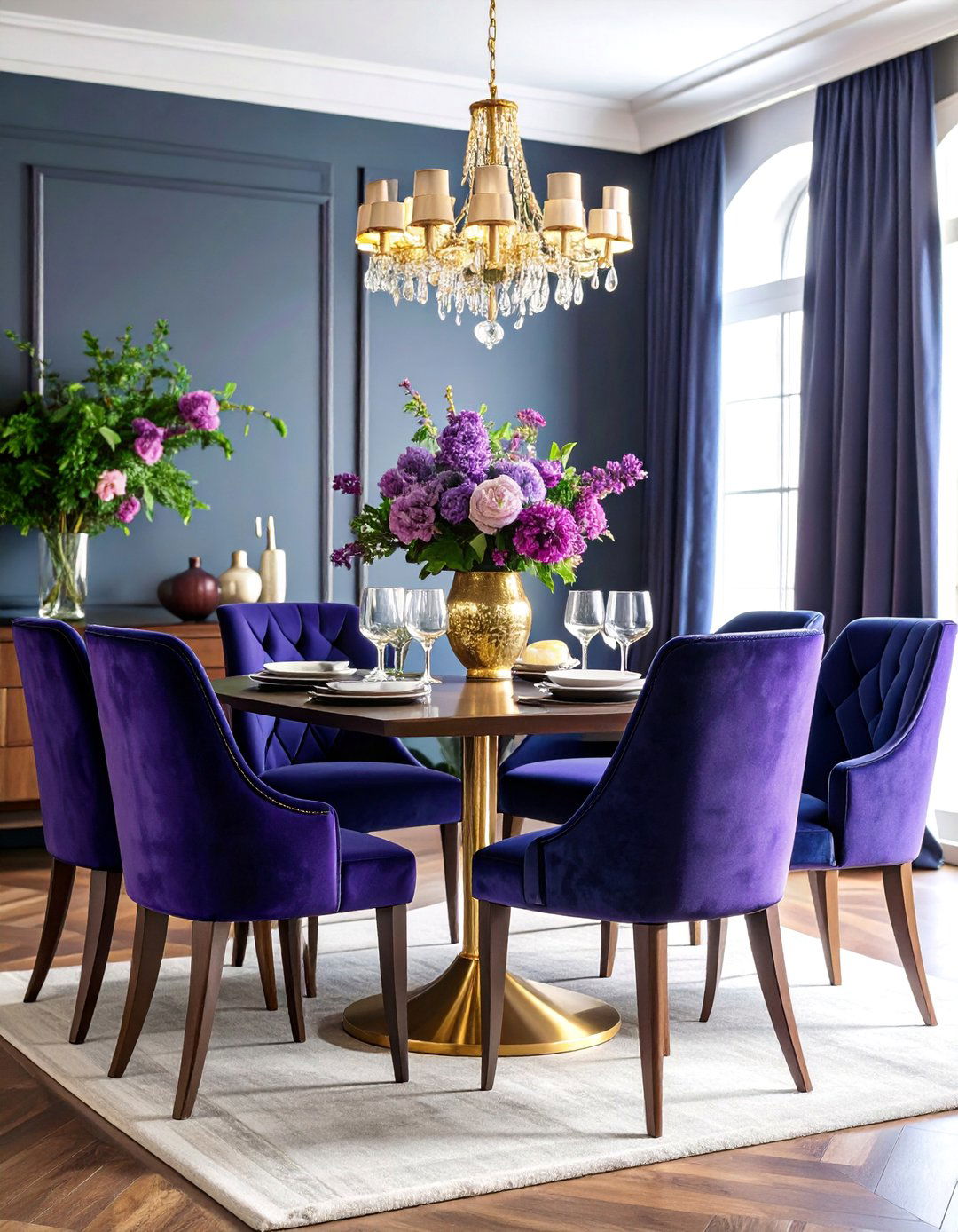 Velvet Upholstery Luxury Formal Dining Room - 25 Formal Dining Room Ideas