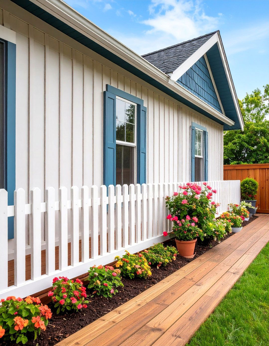 Vertical Board and Batten Fascia Style - 25 Deck Fascia Ideas