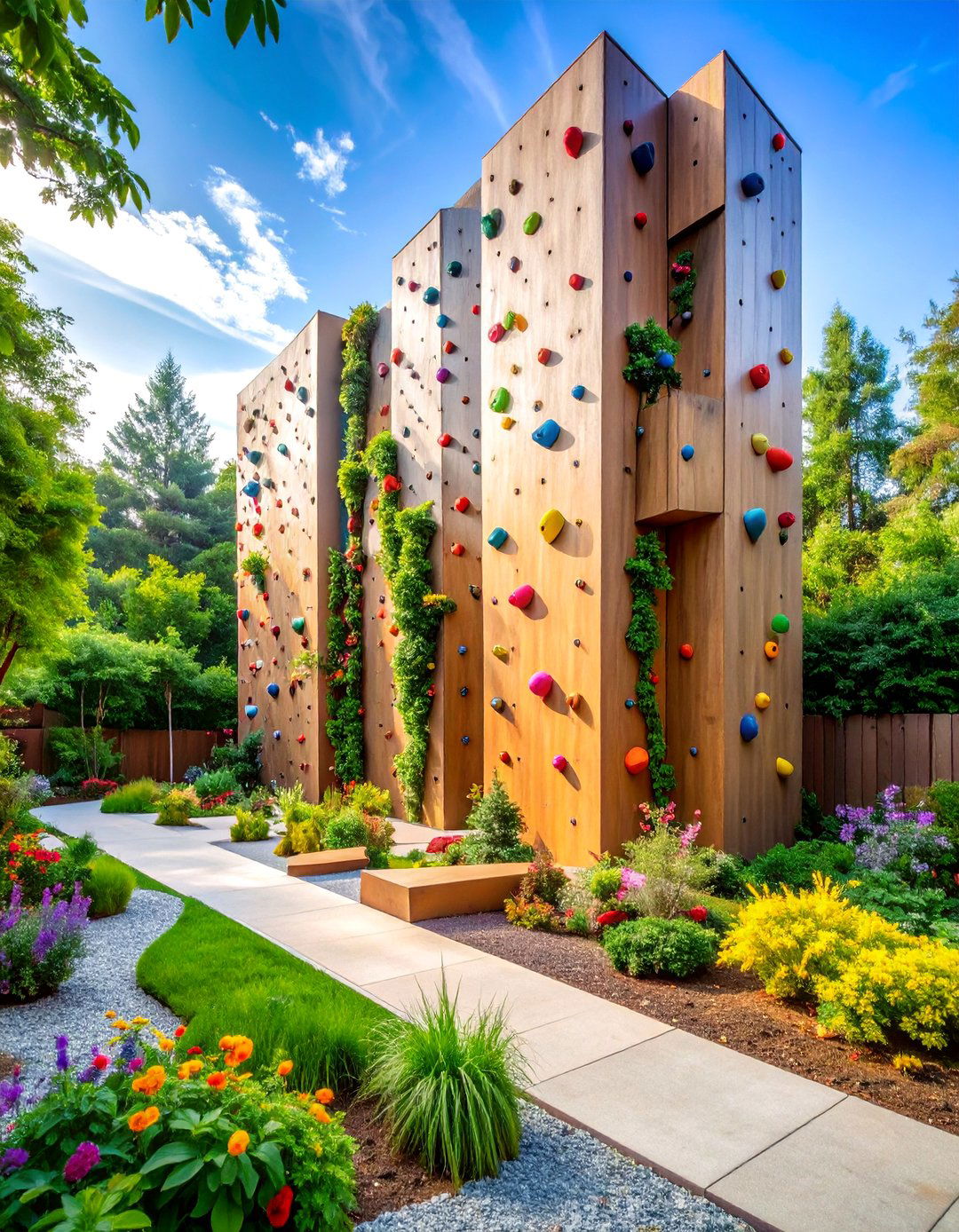 Vertical Climbing and Bouldering Wall - 25 Outdoor Gym Ideas