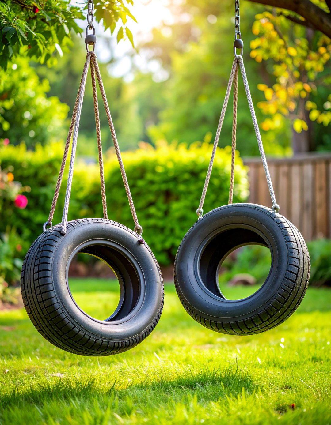 Vertical Double Tire Swing - 25 Tire Swing Ideas
