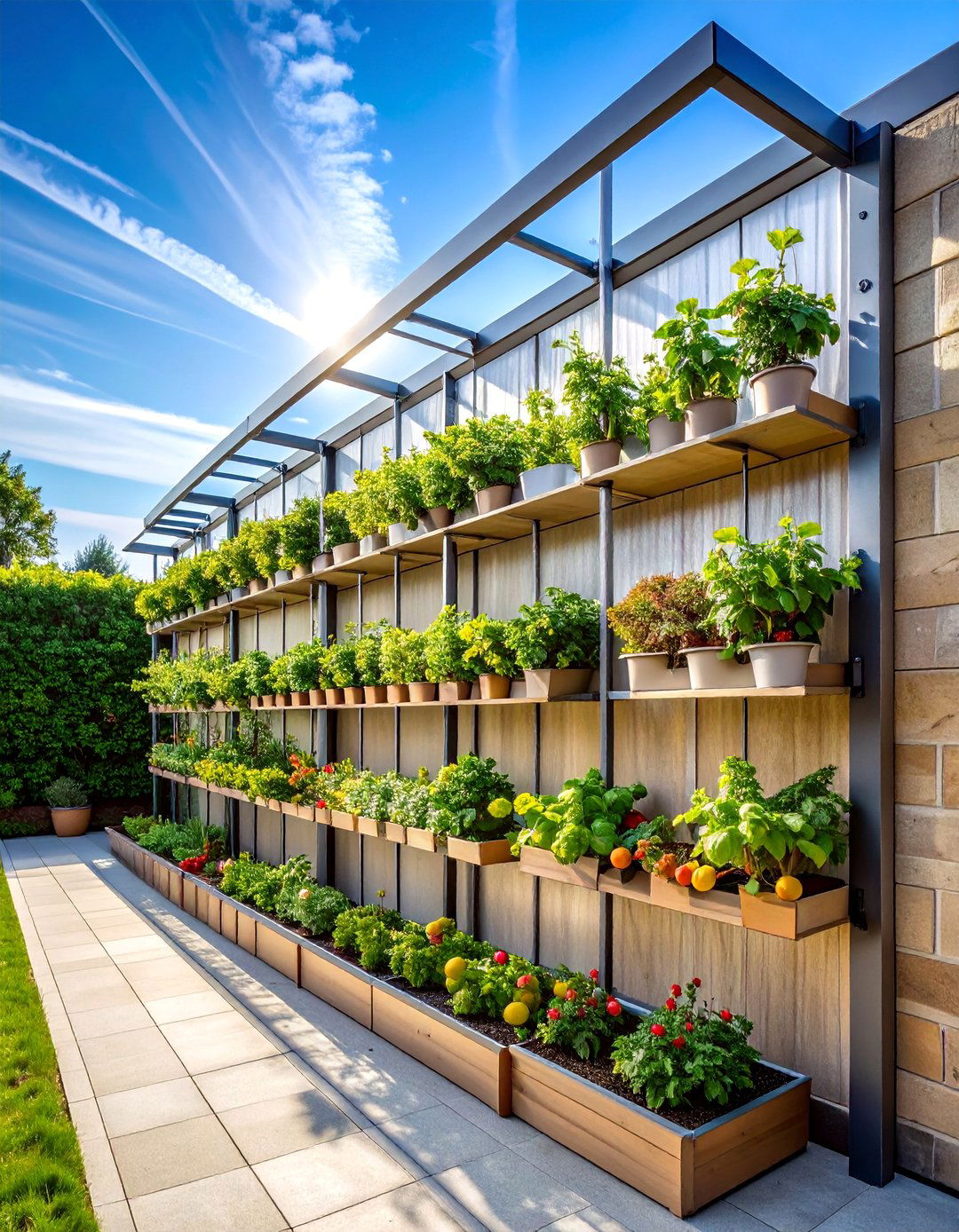 Vertical Fruit Wall Enclosed Garden - 25 Enclosed Garden Ideas