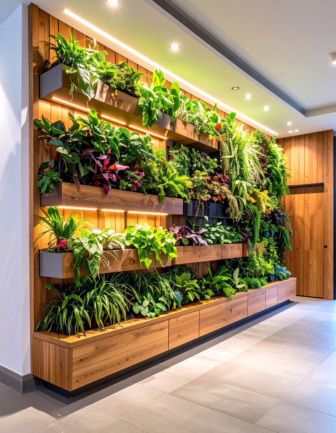 Vertical Garden Entryway with Living Wall Elements - 25 Modern Entryway Ideas