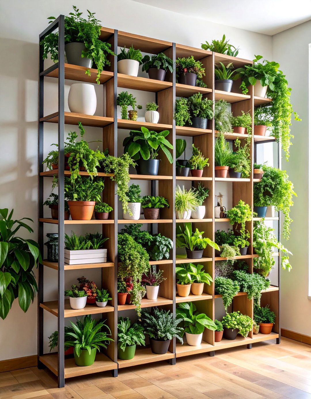 Vertical Garden Tower Bookshelf Design - 25 Bookshelf Decor Ideas