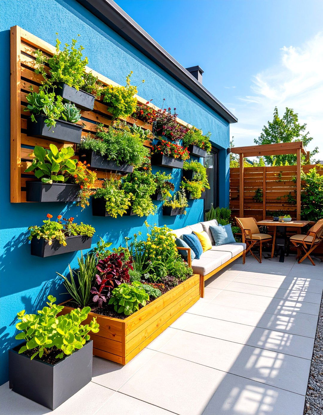 Vertical Garden Wall Townhouse Patio - 25 townhouse patio ideas