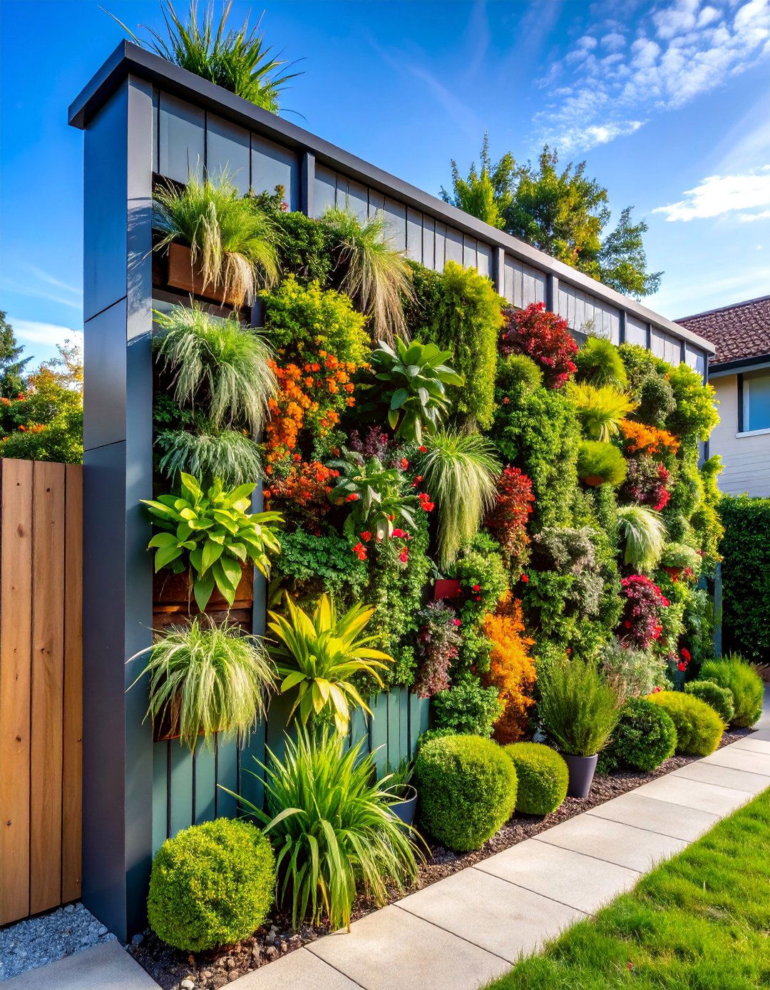 Vertical Garden Wall - 25 Small Front Yard Landscaping Ideas