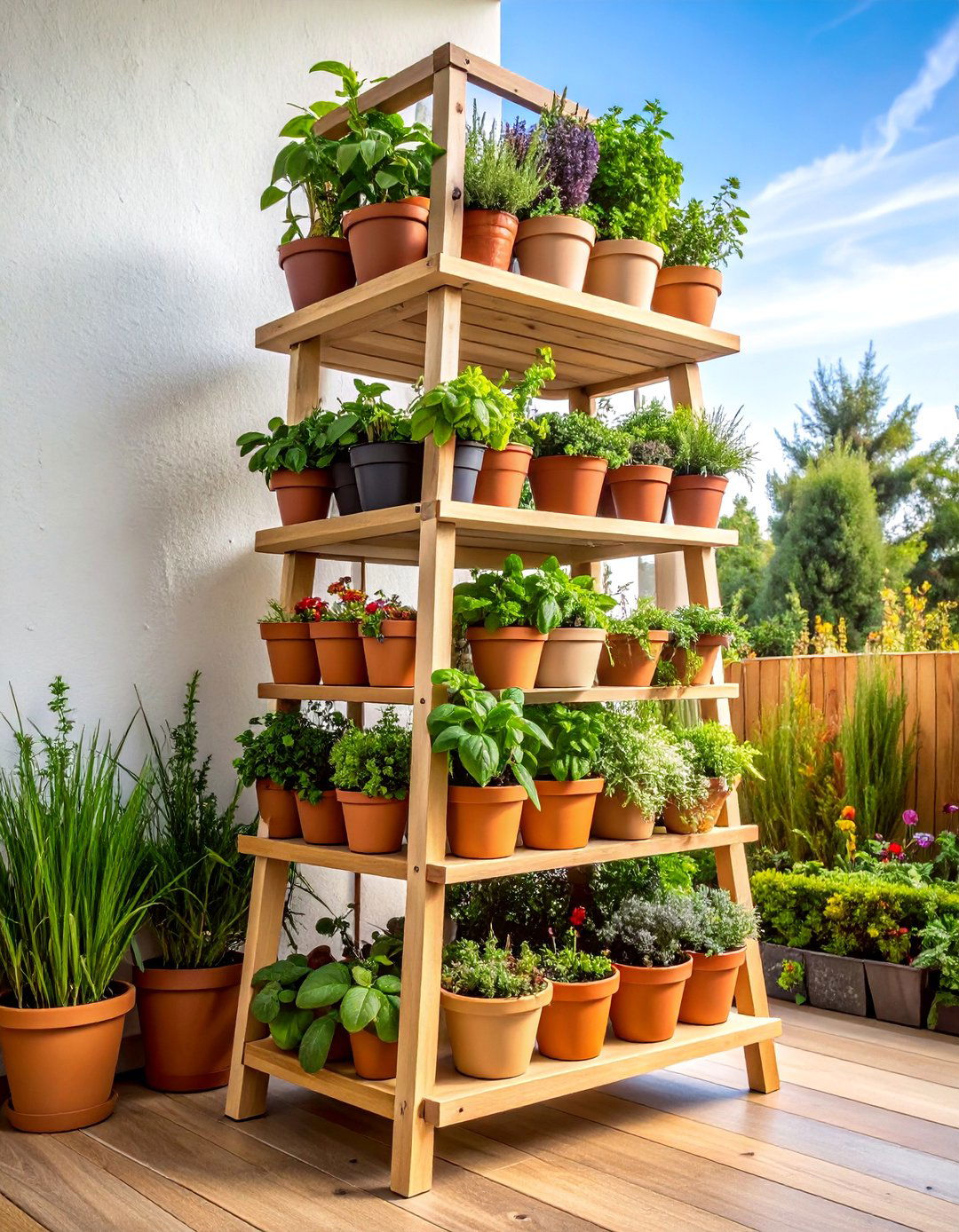 Vertical Herb Garden Tower - 25 Corner Garden Ideas With Pots