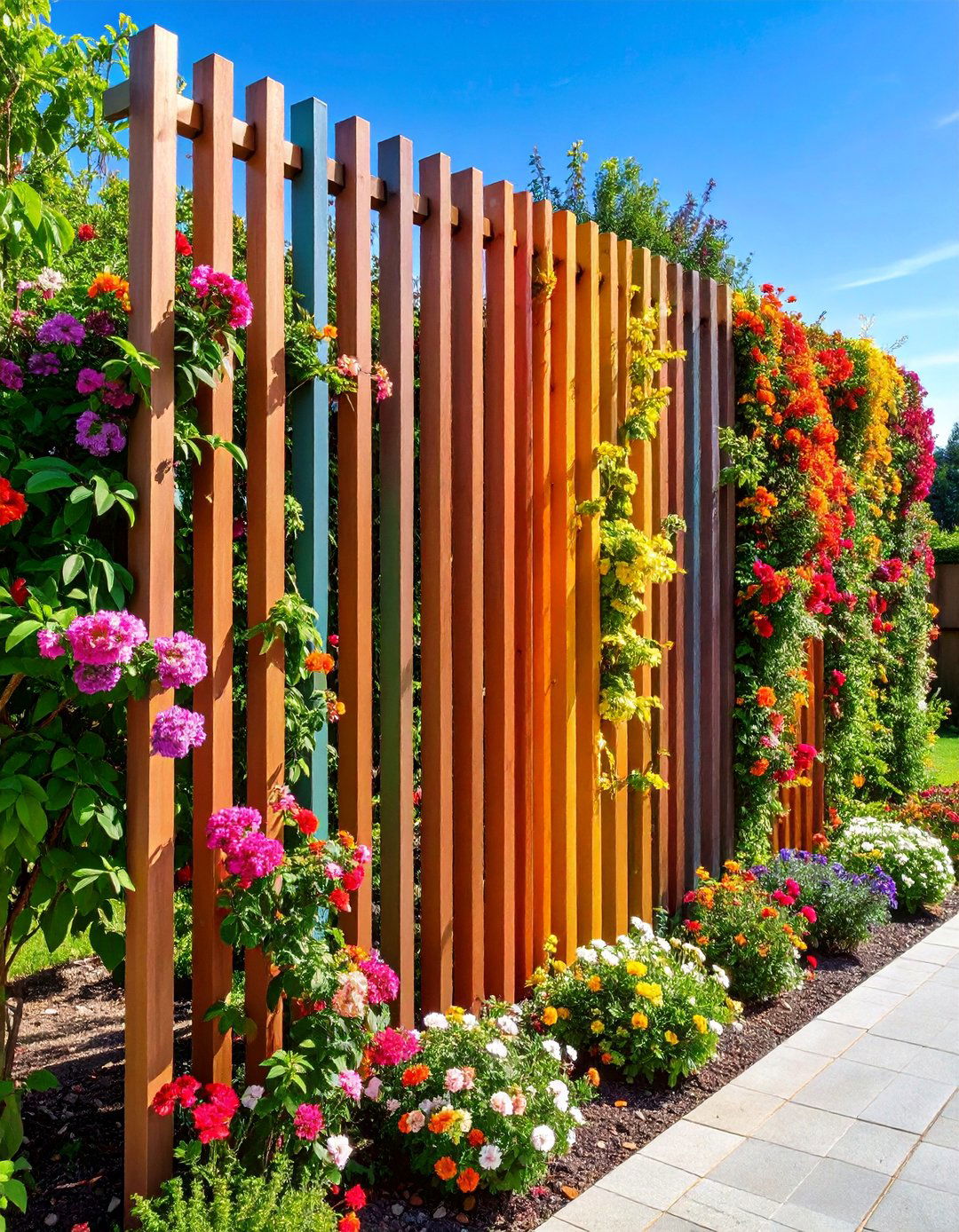 Vertical Lattice Panel Privacy Wall - 25 Deck Lattice Ideas
