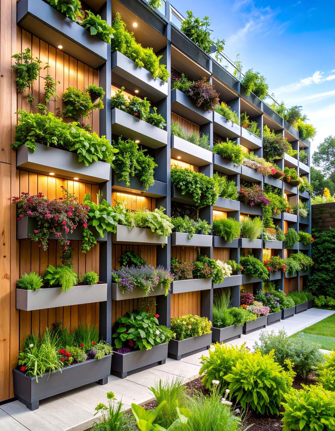 Vertical Living Wall Oasis - 25 Small Walled Garden Ideas