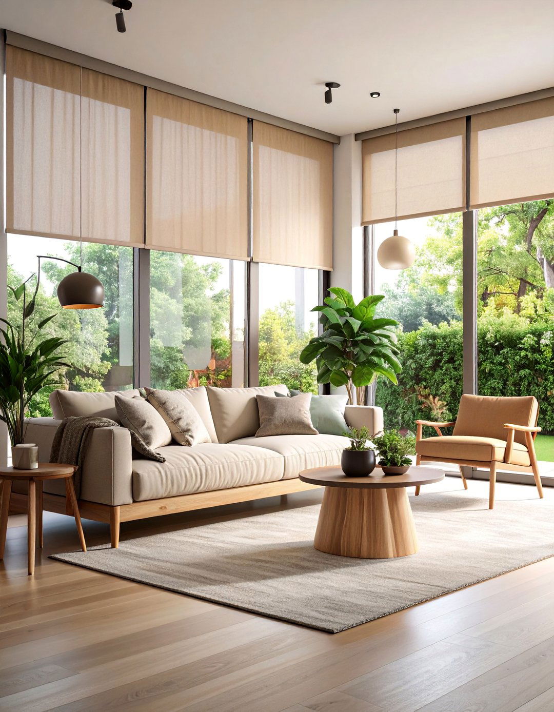 Vertical Panel Track Blinds for Large Windows - 25 Window Treatments Ideas